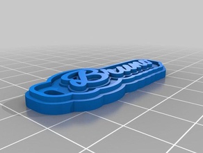 chaveiro bruno keychains customized 3d print model - Mito3D