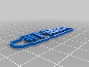 minha personalizado de várias linhas tag keychain2 chaveiros 3d print model - Mito3D