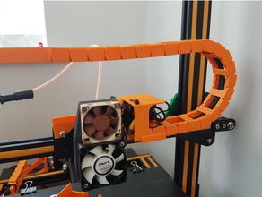 creality cr-10 x axis cable drag chain 3d printer parts management cr 10 x-axis 3d print model - Mito3D