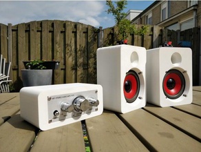 speakers amplifier audio loudspeaker repaircafe repair cafe sound speaker enclosure 3d print model - Mito3D