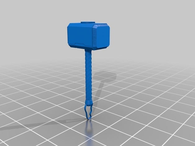 3d mjolnir çekiç yazdırılabilir sahne 3D print model - Mito3D