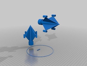 360-Grad-fliegenden jet Fahrzeuge fliegendes Fahrzeug 360-Grad Grad edge Kanten Fliegen fliegenden 3d print model - Mito3D