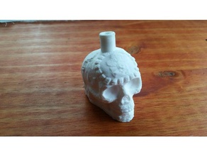 maya de la mort sifflet remix w embout buccal musique le crâne des sifflets 3d print model - Mito3D