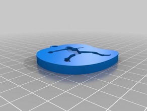 Diskuswerfer Schlüsselbund Schlüsselanhänger keychain track-Feld 3d print model - Mito3D