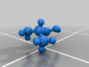 modelo molecular - alanina escala atómica biología la molécula las moléculas 3d print model - Mito3D