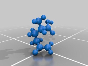 molecular model - glutamine atomic scale biology molecule molecules 3d print model - Mito3D
