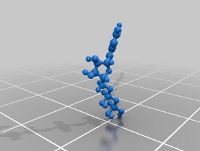 molecular model - adp adenine diphosphate atomic scale biology molecule molecules 3d print model - Mito3D