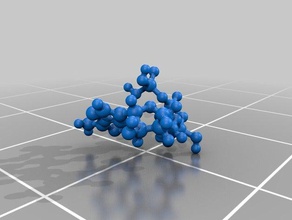 modèle moléculaire de l'atp - adénine triphosphate à l'échelle atomique la biologie molécule les molécules 3d print model - Mito3D