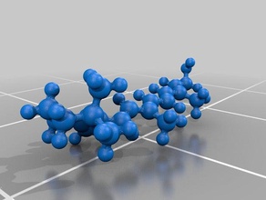molekulare Modell - retinol vitamin atomic-scale Biologie molekular-Modell Molekül Moleküle 3d print model - Mito3D