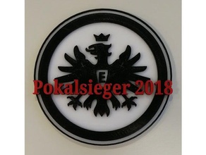 2018 eintracht frankfurt logo - pokalsieger spor ve açık hava 3d print model - Mito3D