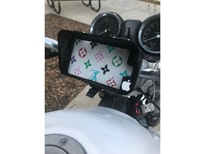 iphone 7 bar mount horizontal 3d printing bike handlebar motorcycle phone stand tool tools useful 3d print model - Mito3D