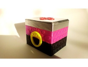 lulu ' s murakami-box 3d-drucken Kunst boites box Schmuck multicolor storage 3d print model - Mito3D