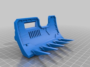 spiked dozer blade 28mm scale vehicles 3d print model - Mito3D