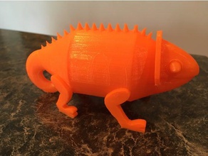 chameleon log 12 3d printing lizard lizards 3d print model - Mito3D