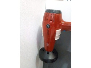 hair dryer holder conair 1875 cordkeeper bathroom hairdryer hairdryerholder diffuser 3d print model - Mito3D