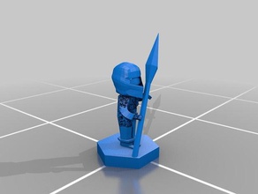 lotp spearmen helm1 games boardgame character lure prophets soldier 3d print model - Mito3D