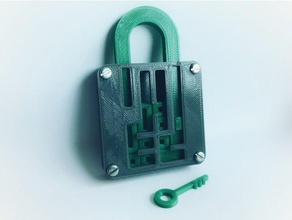 puzzle lock sliding puzzles 3d printed easy print 3d print model - Mito3D