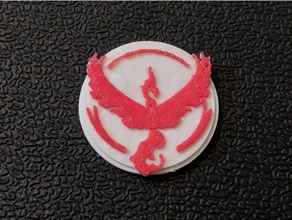 magnetic pokemon go valor badge coins & badges 3d print model - Mito3D