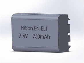 nikon en-el1 Akku-pack aa-adapter Fortschritt - Elektronik aa-Batterie-adapter aa-Batterie Batterie-adapter fotografia coolpix Fotografie 3d print model - Mito3D