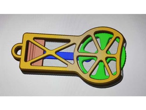 pistone portachiavi giocattoli meccanici keychain i 3d print model - Mito3D