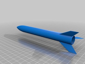 model rocket b6-4 diy 3d print model - Mito3D