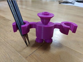 mudo porta-lápis office bottop área de trabalho do brinquedo 3d print model - Mito3D