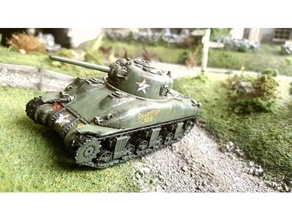 m4a1 sherman tank 1 56 scale 28mm 3d printing bolt action wargaming 3d print model - Mito3D