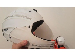 parapente casco action cam de apoyo deporte y al aire libre 360 la cámara clip montaje el samsung gear 3d print model - Mito3D