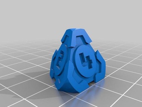 d4 futuriste pyramide engrenages dé - unique-nombres jouets & jeux 3d print model - Mito3D