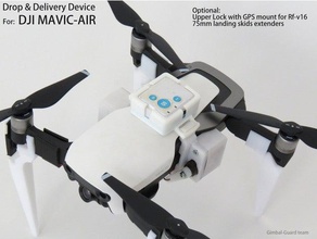 haut de verrouillage du support gps rf-v16 - mavic air chute l'appareil uniquement r c véhicules dji drone pêche la gimbal-guardcom cardan garde 3d print model - Mito3D