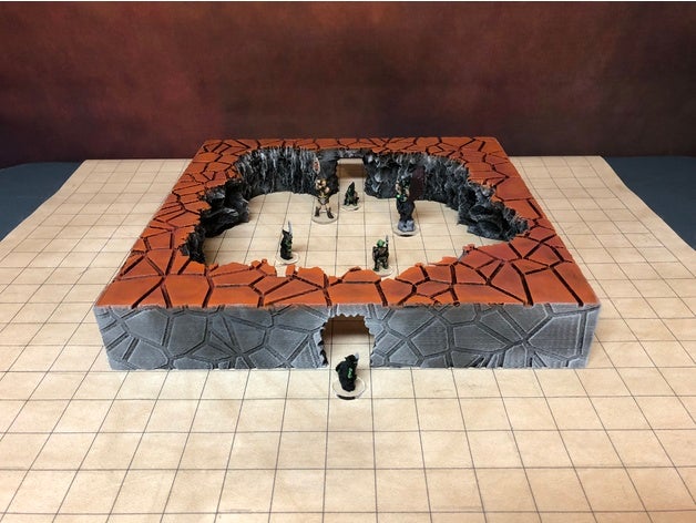 modulaire cavernes grande caverne 28mm terrain jouets & jeux la grotte donjons dragons de jeu dessus table wargame wargaming 3D print model - Mito3D