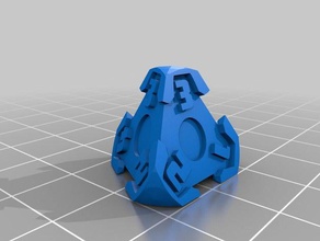 d4 futuristic pyramid gears dice - 3-numbers toys & games 3d print model - Mito3D