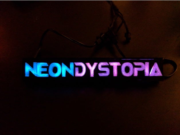neon dystopia fan art sign signs & logos 3D print model - Mito3D