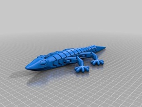 flexible ball lizard entirely printed hinge animals 3d print model - Mito3D