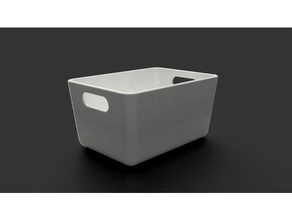 sueca inspirada en la caja de almacenamiento los contenedores contenedor decoración casa del hogar ikea organización 3d print model - Mito3D