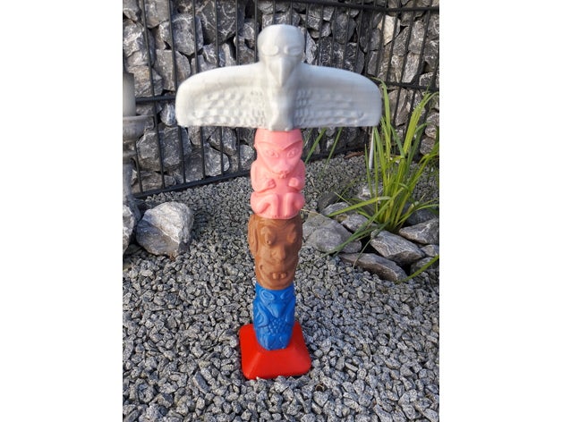 totem-pole-kit stapelbar Skulpturen totem totempole pole 3D print model - Mito3D