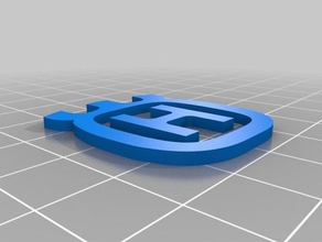 husqvarna portachiavi i logo keychain moto 3d print model - Mito3D