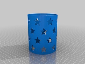 Sternen-Kerze-ärmel Dekor Kerze Weihnachten patriotische Sterne usa 3d print model - Mito3D