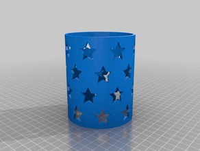 stars candle sleeves decor christmas patriotic usa 3d print model - Mito3D