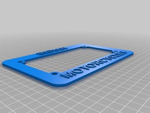 my customized license plate holder us motorcycle sizing automotive 3d print model - Mito3D