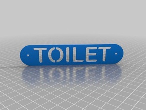 toilet sign plate household 3d print model - Mito3D