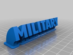 my customized sweeping name platesd office 3d print model - Mito3D