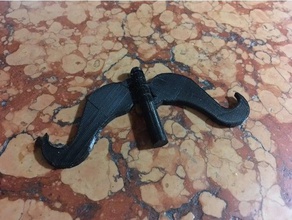 mustache stand mobile phone 3d print model - Mito3D