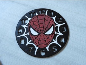 spiderman reloj decoración cuerpo body3d horloge hombre de marvel montre la araña tiempo 3d print model - Mito3D