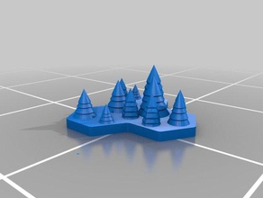 lotp - o terreno- floresta 3 hex jogos boardgame componentes atrair profetas 3d print model - Mito3D