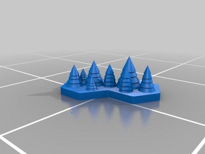 lotp - terrain forest 2 hex games boardgame components lure prophets wargame 3d print model - Mito3D