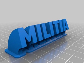 meine angepasste geschwungene Namen plateaaas office kundengebundene 3d print model - Mito3D
