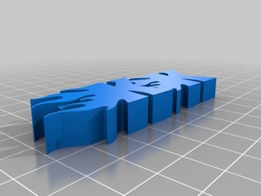 yangın metin Anahtarlık - kk 3d print model - Mito3D