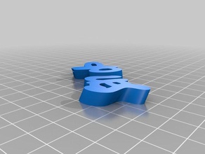 il mio personalizzato iamburny v2 di sabbia - nome keyfob portachiavi i su misura 3d print model - Mito3D