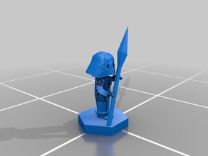 lotp spearmen helm5 games boardgame components lure prophets miniature soldier 3d print model - Mito3D